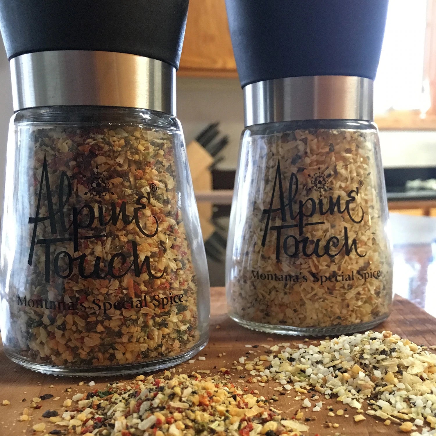 Alpine Touch Glass Salt & Pepper Grinder