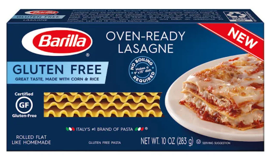 Barilla Gluten Free Oven Ready Lasagne, 9 oz