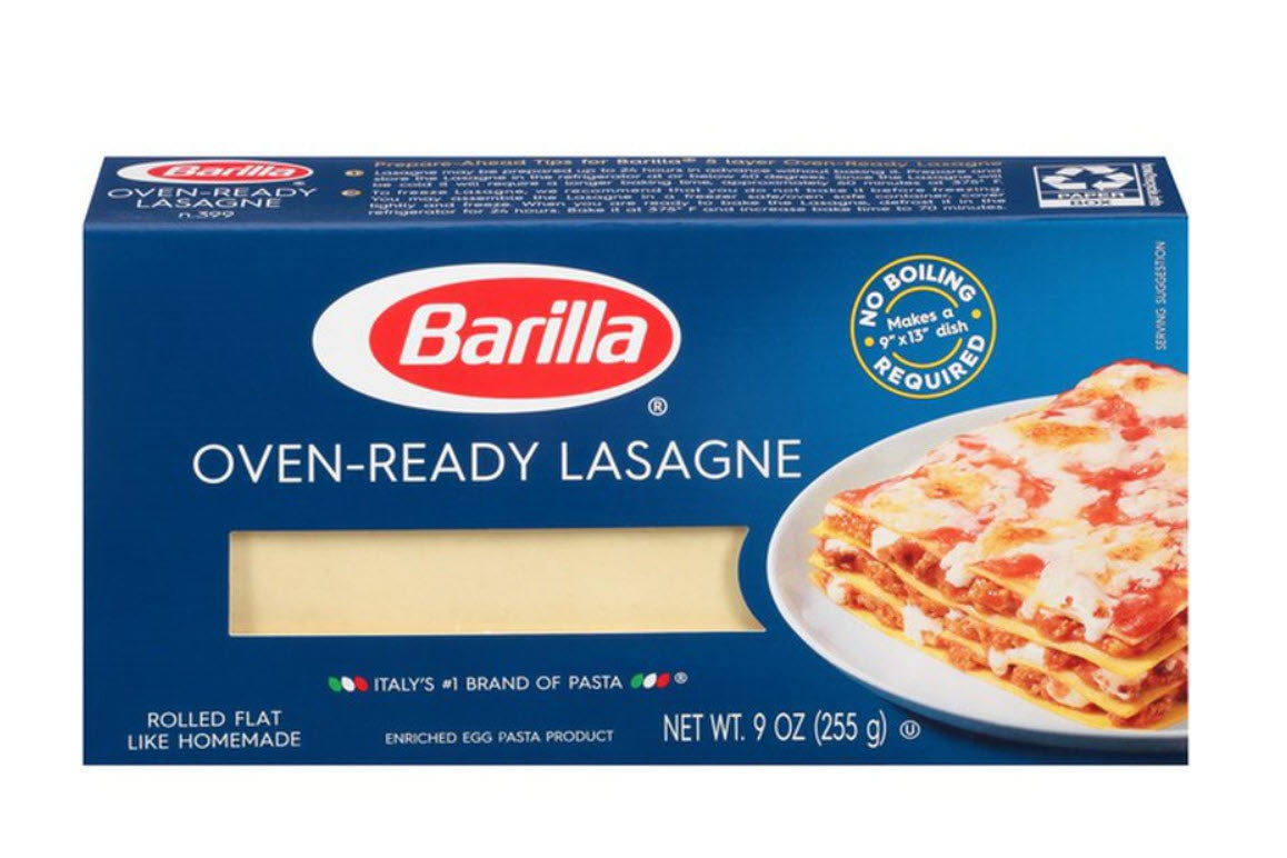 Barilla Oven Ready Lasagne, 9oz