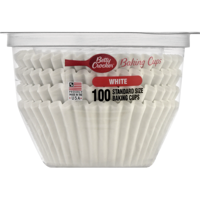 Betty Crocker White Baking Cups Liners 100ct