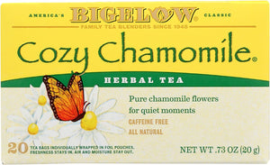 Bigelow Cozy Chamomile Herbal Tea Bags, 20ct