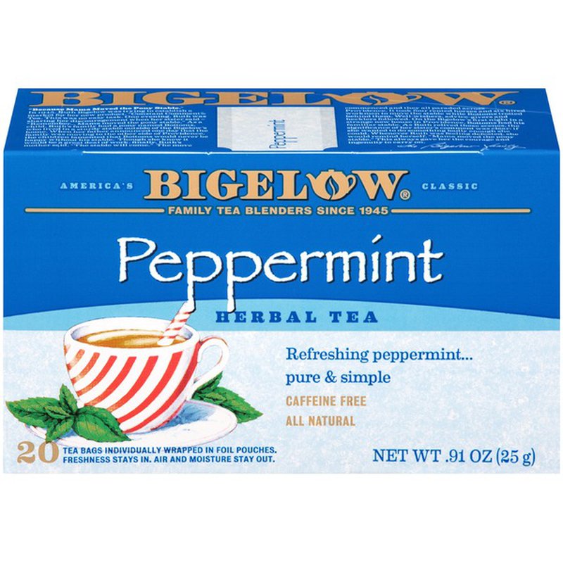 Bigelow Peppermint Herbal Tea Bags, 20ct