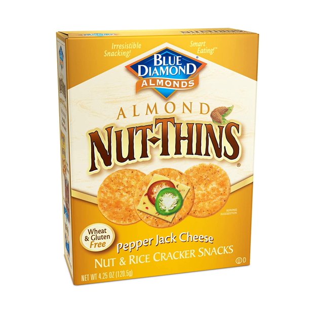 Blue Diamond Almond Nut-Thins, Pepper Jack Cheese, 4.25 oz