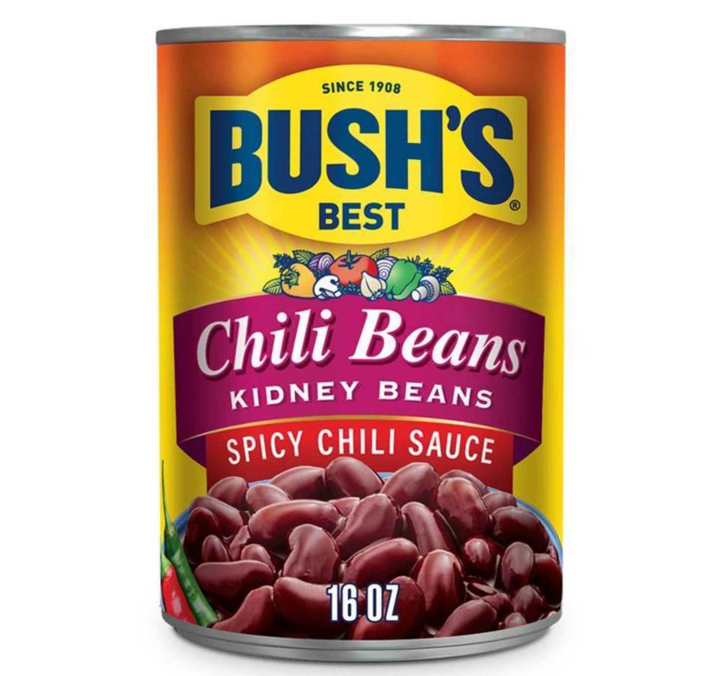 Bush's Kidney Beans in Spicy Chili Sauce, 16 oz