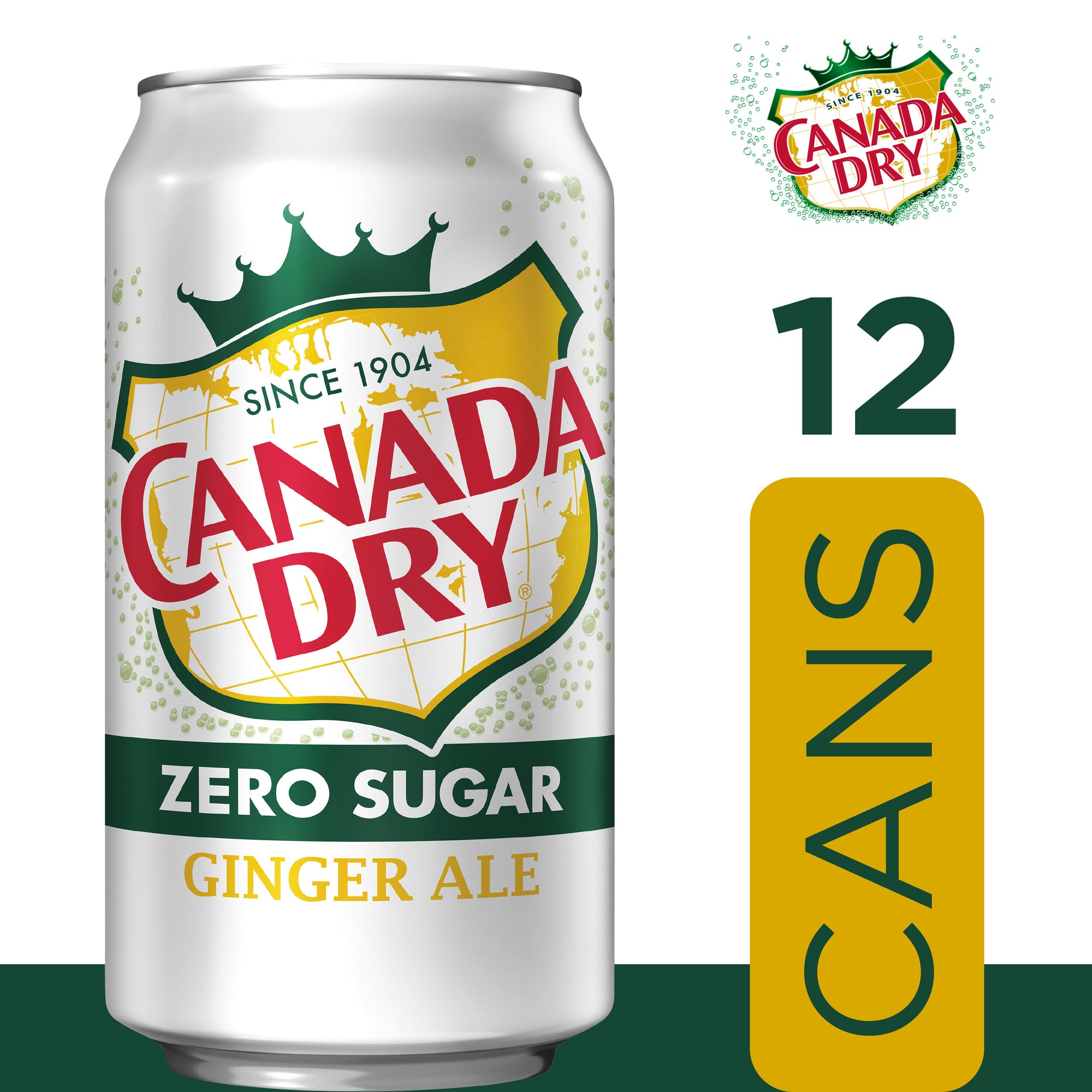 Canada Dry Ginger Ale Zero, 12 oz, 12 pk cans