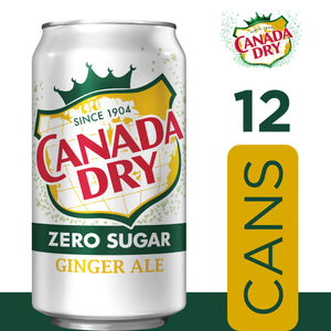 Canada Dry Ginger Ale Zero, 12 oz, 12 pk cans