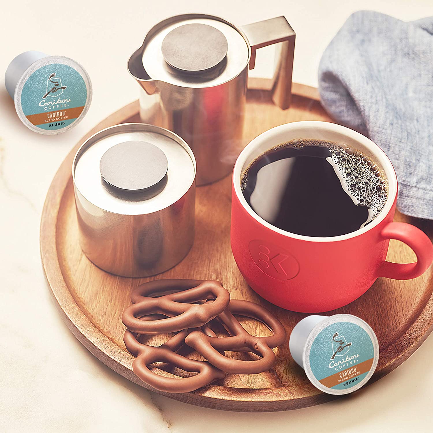 Caribou Coffee, Caribou Blend Medium Roast, K-Cup Pods, 32ct