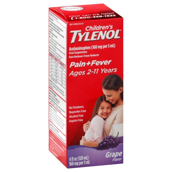 Children's Tylenol, Oral, Grape, 4 oz