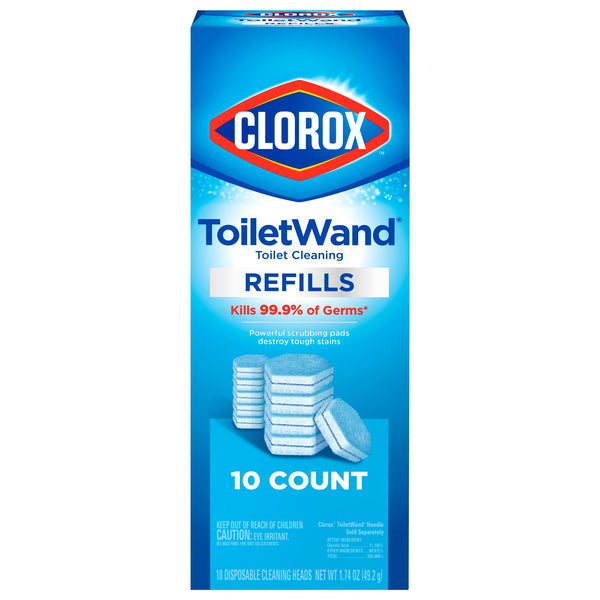 Clorox Disinfecting Toilet Wand Refills, 10 ct