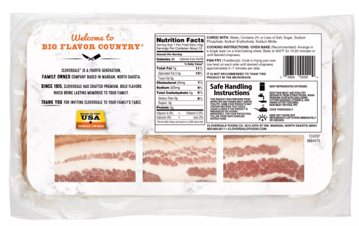 Cloverdale Applewood Triple Smoked Bacon, 12 oz