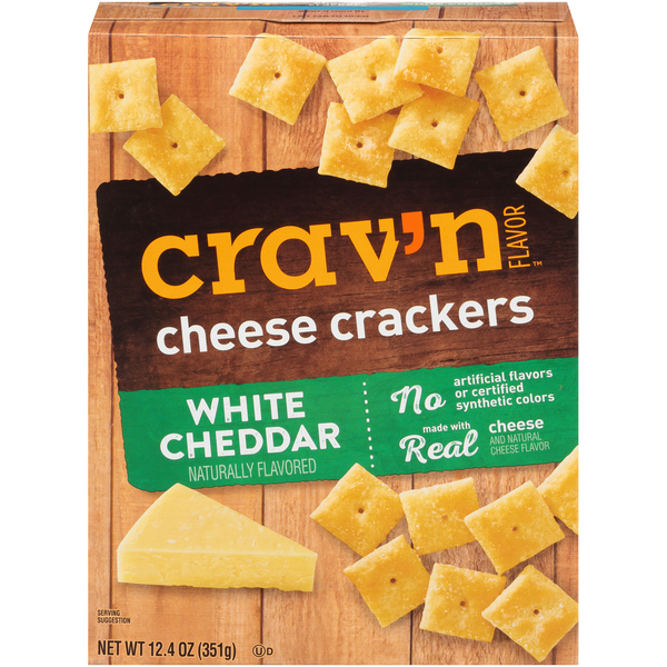 Crav'n Cheese Crackers White Cheddar, 12.4oz