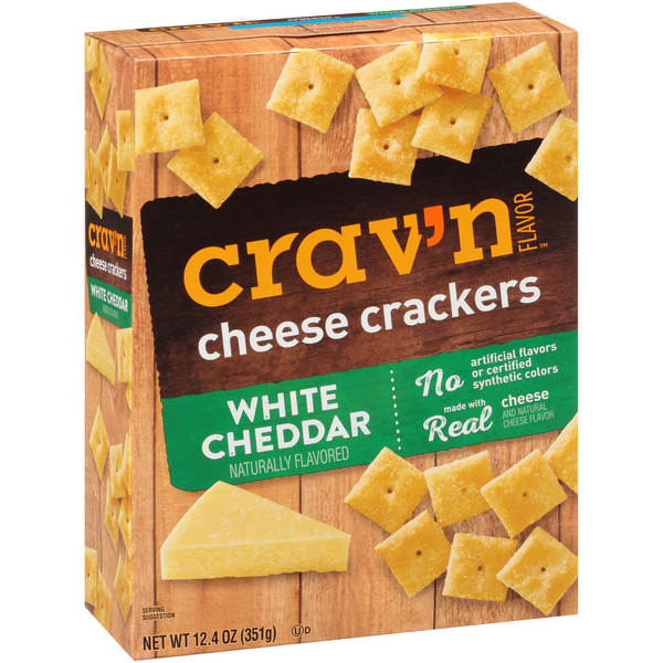 Crav'n Cheese Crackers White Cheddar, 12.4oz