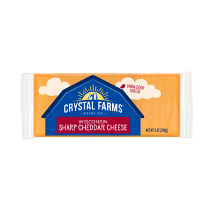 Crystal Farms Cheddar Cheese Block, 8 oz