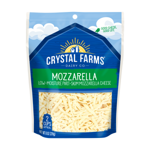 Crystal Farms Mozzarella Shredded Cheese, 8 oz