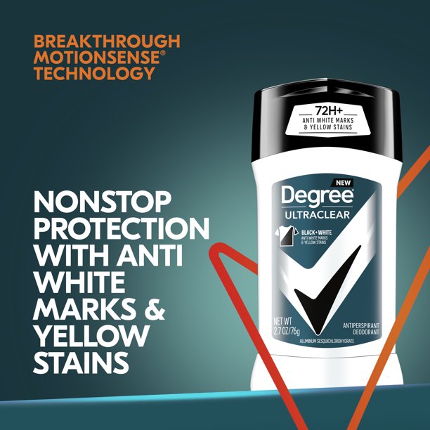 Degree Ultraclear Anti-Perspirant Deodorant, Black & White, 2.7 oz