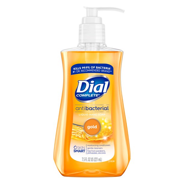 Dial Complete Liquid Antibacterial Hand Soap, Gold, 7.5 oz