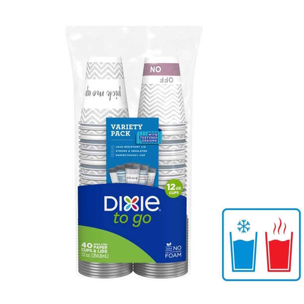 Dixie To Go Cups, 12 oz, 40 pk