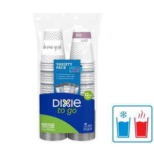 Dixie To Go Cups, 12 oz, 40 pk