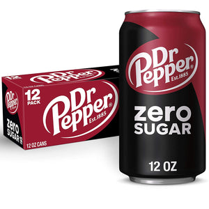 Dr Pepper Zero Sugar, 12 oz cans, 12 ct