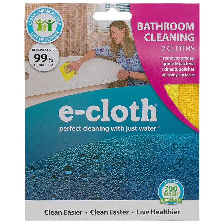 E-Cloth Bathroom Cleaning Cloths, 2 ct