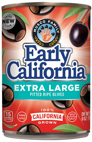 Early California Extra Large Black Olives, 6 oz