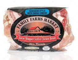 Family Farms Market, Bacon Wrapped Stuffed Chicken Breast, Broccoli & Cheddar Cheese, 14 oz