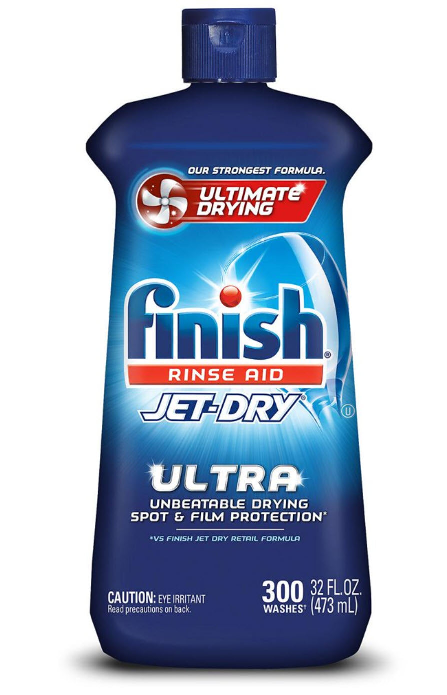 Finish Rinse Aid Jet Dry, Ultra, 32 oz