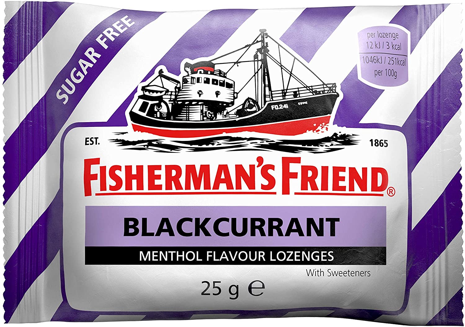 Fisherman's Friend Lozenges, Black Currant, 25g