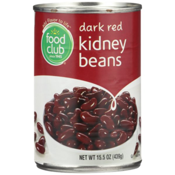 Food Club Dark Red Kidney Beans, 15.5 oz