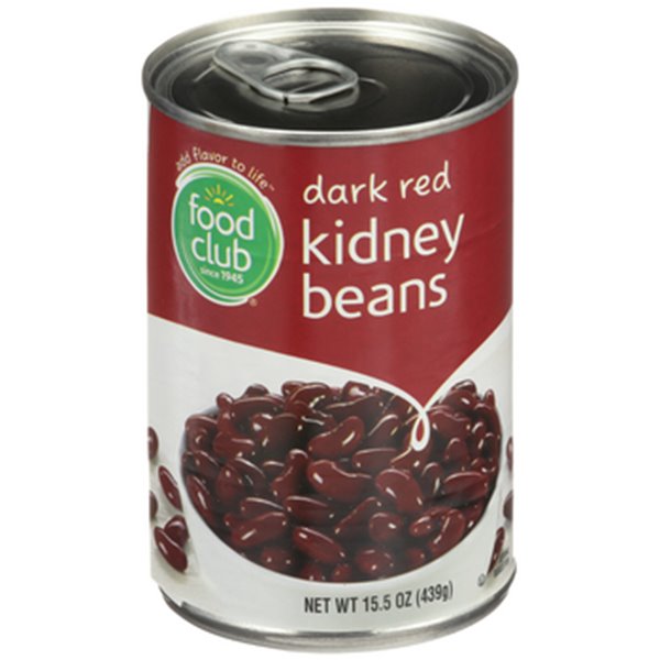 Food Club Dark Red Kidney Beans, 15.5 oz