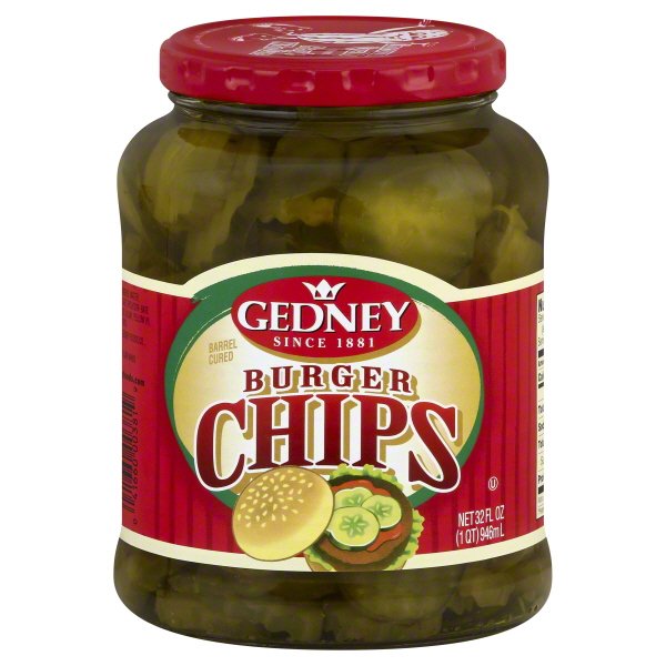 Gedney Burger Dill Pickle Slices, 32 oz