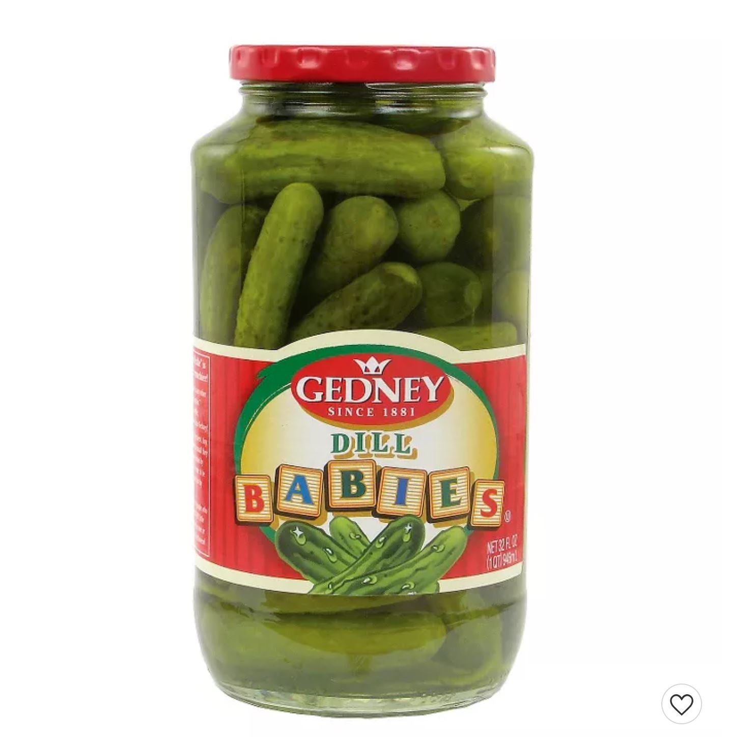 Gedney Kosher Dill Babies Pickles 32oz