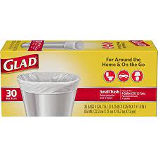 Glad Flat Top Small Garbage Bag 4gal x 30ct