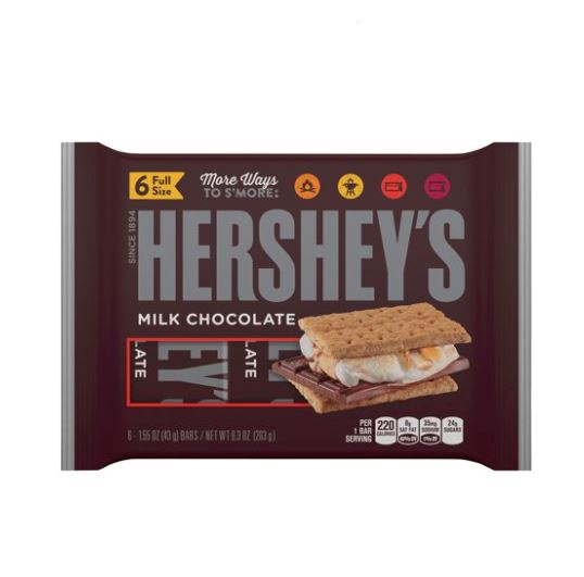 Hershey's Milk Chocolate Bars, 6 ct