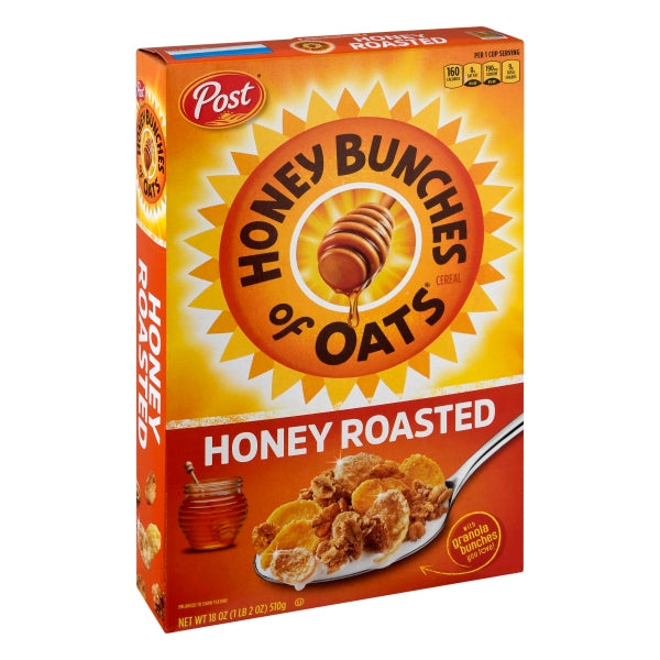 Honey Bunches of Oats Cereal, Honey Roasted, 18 oz