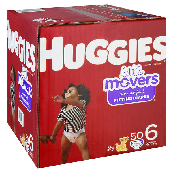 Huggies Diapers, Little Movers, Size 6, 50 ct