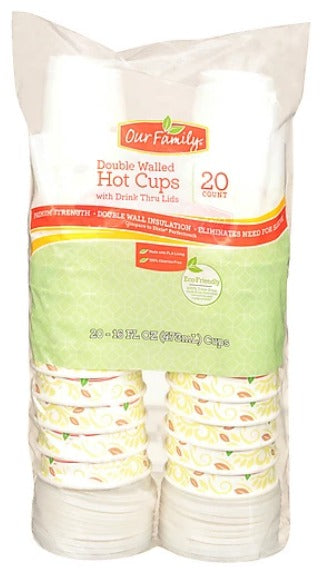 Our Family Lined Hot Cup w/lid, 20-16 Fl Oz