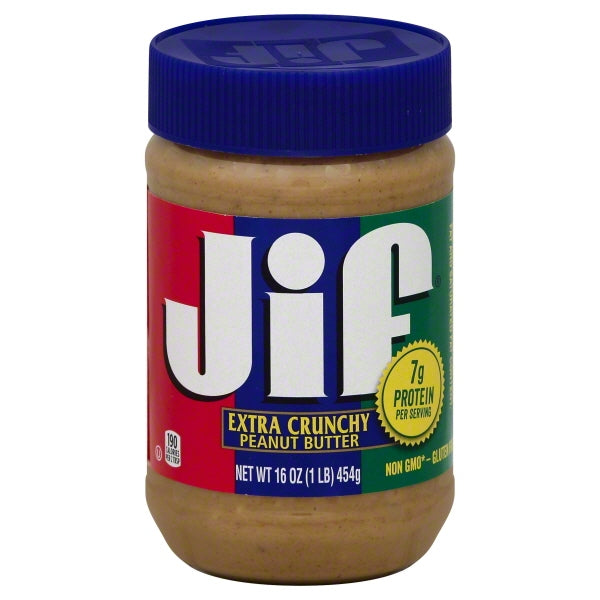 Jif Extra Crunchy Peanut Butter, 16 oz