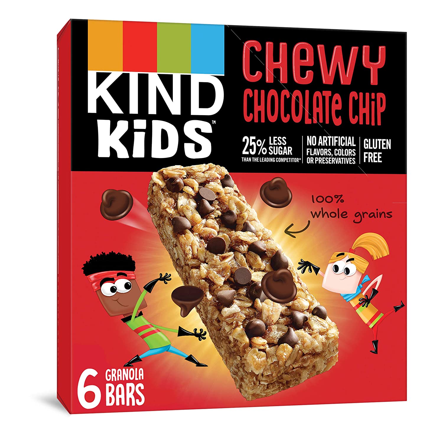 KIND Kids Granola Bars, Peanut Butter Chocolate Chip, 6 ct