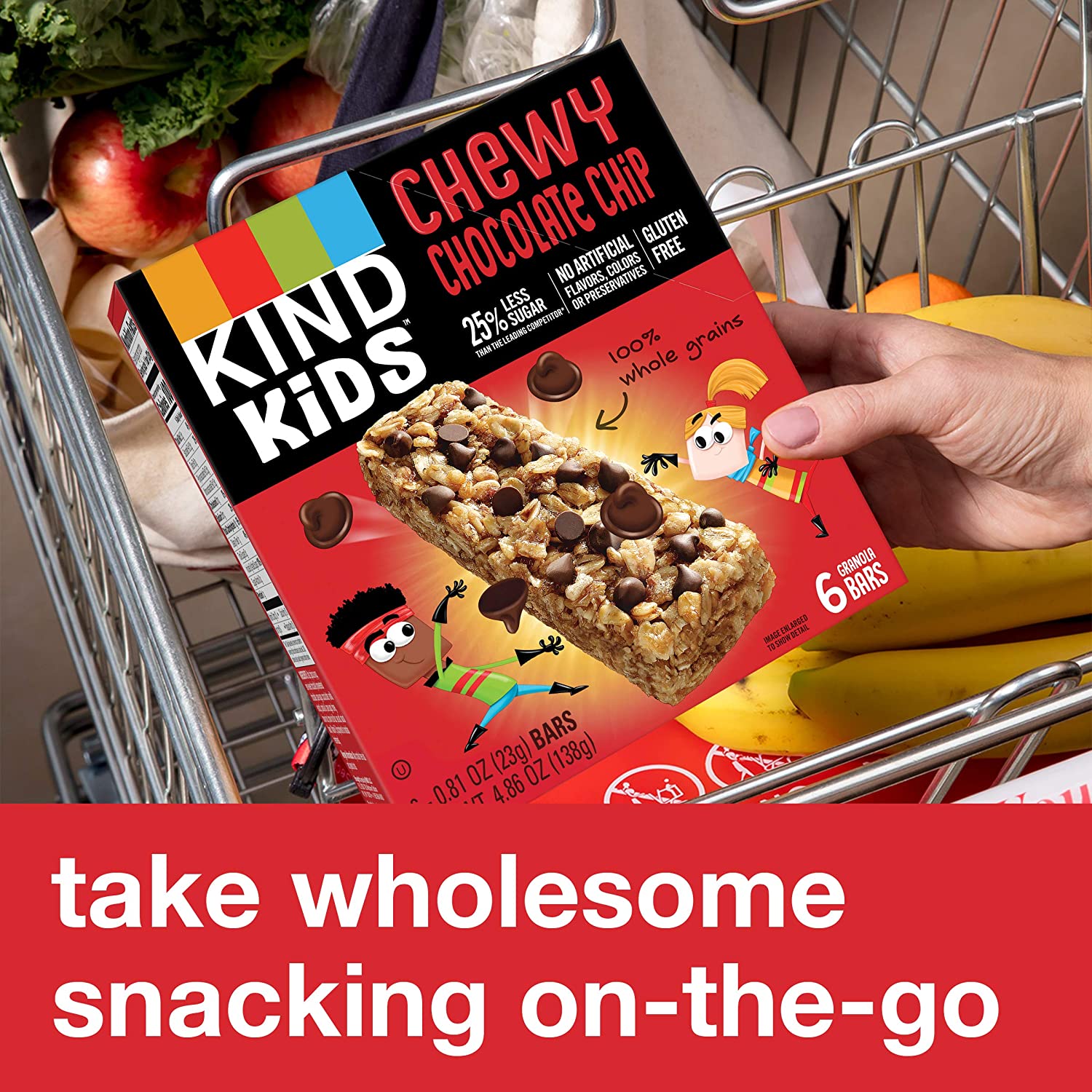 KIND Kids Granola Bars, Peanut Butter Chocolate Chip, 6 ct