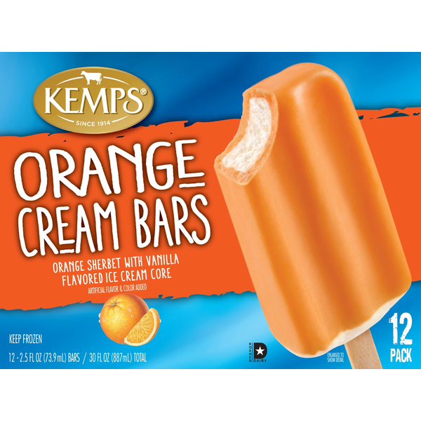 Kemps Orange Cream Bars, 12 pk