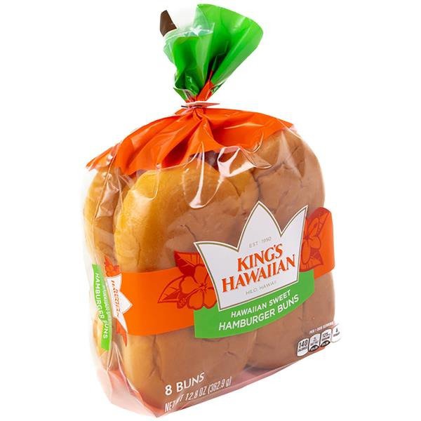 King's Hawaiian Sweet Hamburger Buns,