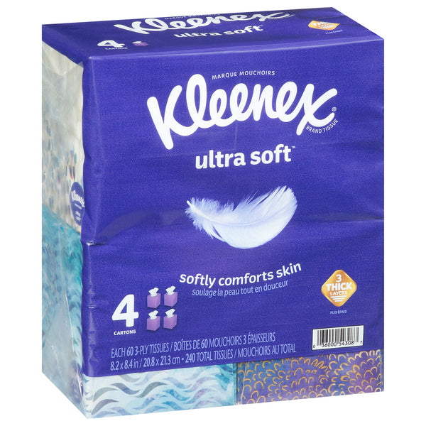 Kleenex Ultra Soft, 4pk 60ct