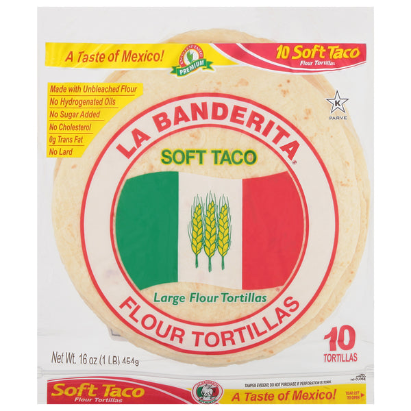 La Banderita 8" Flour Tortillas, 10 ct