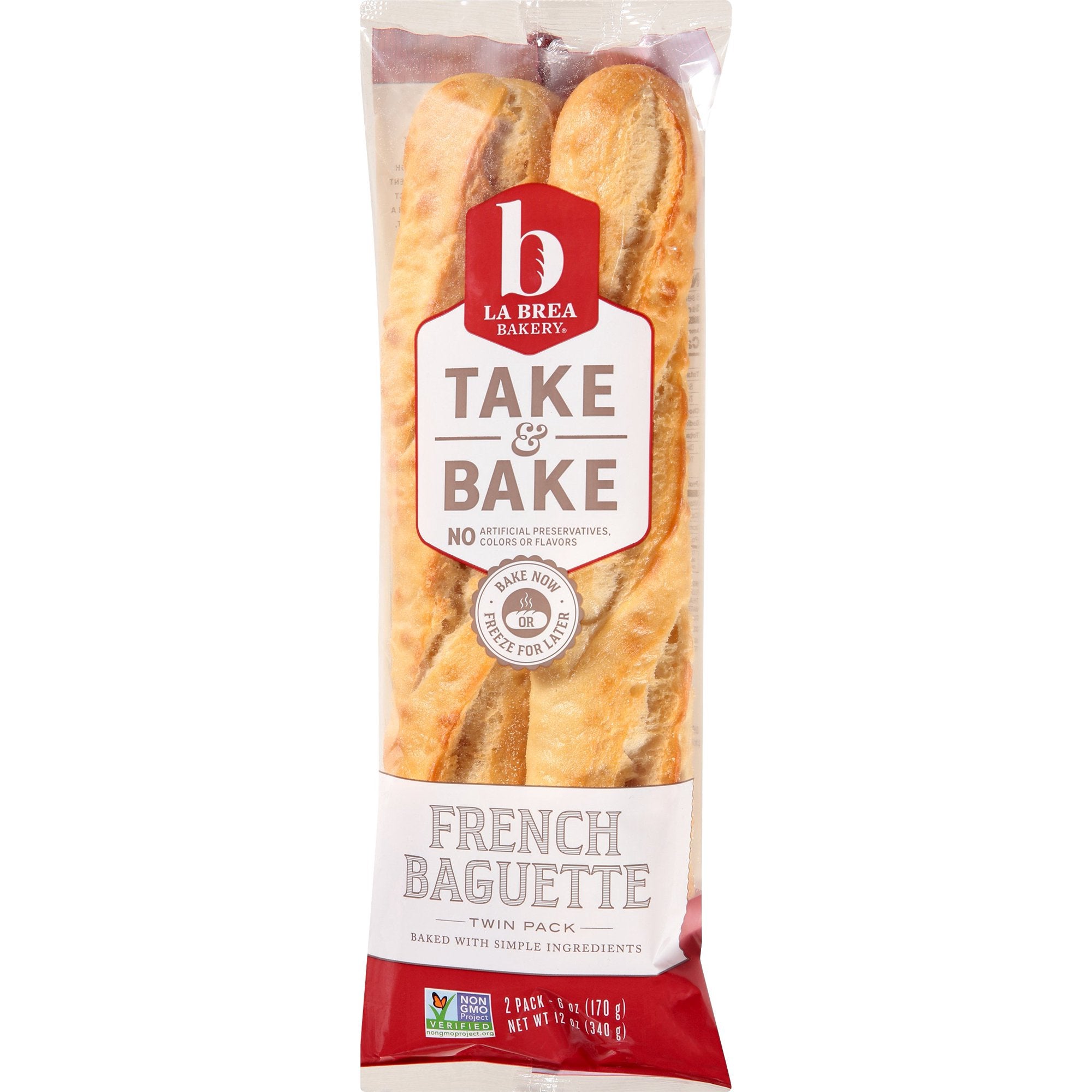 La Brea Bakery Take & Bake French Baguette, 2 pack, 6oz