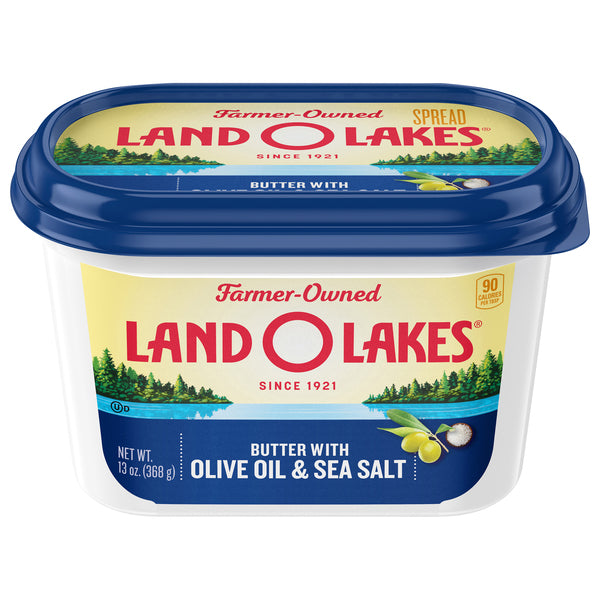 Land O Lakes Butter w, Olive Oil & Sea Salt, 13 oz