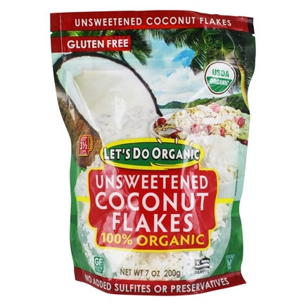 Let's Do Organic Unsweetened Coconut Flakes, 7 oz