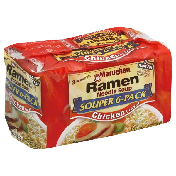 Maruchan Ramen Noodle Soup, Chicken, 6 ct