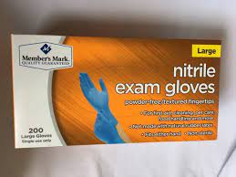 Member's Mark Nitrile Exam Gloves, L, 200 ct