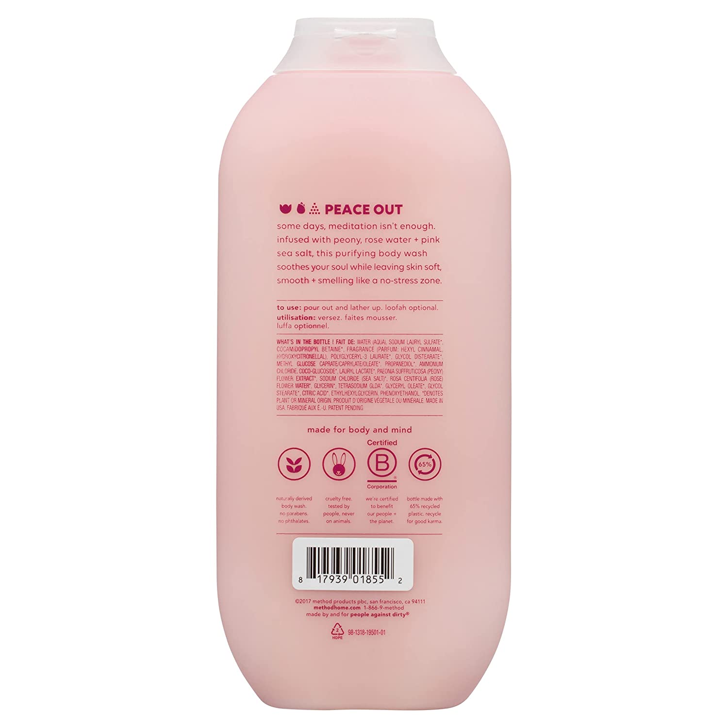 Method Body Wash, Pure Peace, 18 oz